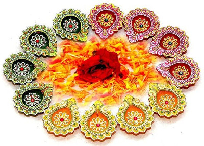 hc the crafts clay diya Terracotta (Pack of 12) Table Diya(Height: 3 inch)
