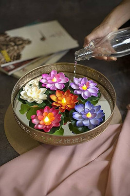 vrindatrends Plastic (Pack of 6) Table Diya Set(Height: 2 inch)