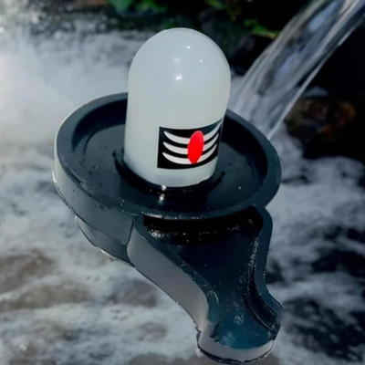 Tanvika 2 psc Water Sensor SHIVLING, Smokeless Sensor Led for Indoor and Outdoor Decorative Showpiece  -  4 cm(Plastic, Black)