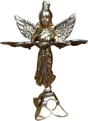 Craft World Brass Table Diya(Height: 6 inch)