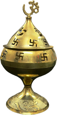 numeroastro Akhand Diya in Brass for Homes (15-16 Cms Approx) (1 Pc) Brass Table Diya(Height: 6 inch)