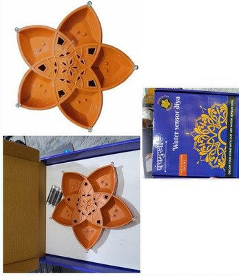 NKPR Plastic (Pack of 6) Table Diya Set(Height: 3 inch)