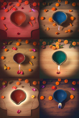 PKG Traditional Mitti Diya | Handmade Clay Oil Lamp for Diwali, Pooja & Home Decor Terracotta (Pack of 6) Table Diya Set(Height: 1.5 inch)