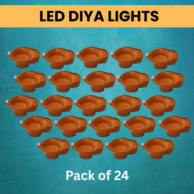 Guggu Plastic (Pack of 24) Table Diya Set(Height: 2 inch)