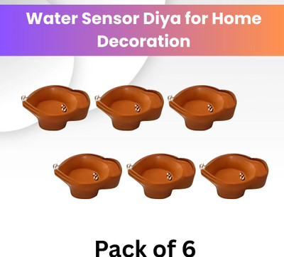Guggu Plastic (Pack of 6) Table Diya Set(Height: 2 inch)
