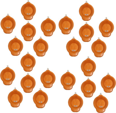 SOMUDEE Plastic (Pack of 24) Table Diya Set(Height: 1.5 inch)