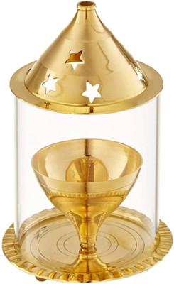 Turnaya Brass Table Diya(Height: 3.5 inch)