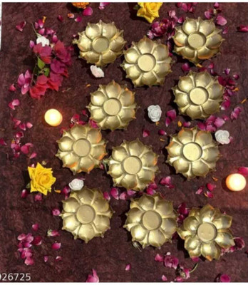 Barka Enterpirses Iron (Pack of 10) Table Diya Set(Height: 2 inch)