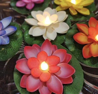 chocopop Plastic (Pack of 6) Table Diya Set(Height: 2 inch)