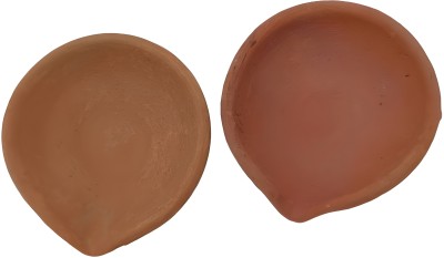 Deshiearth Diwali celebration diya Earthenware (Pack of 25) Table Diya(Height: 1 inch)