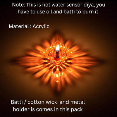 DANGIGEV Plastic (Pack of 12) Table Diya Set(Height: 2 inch)