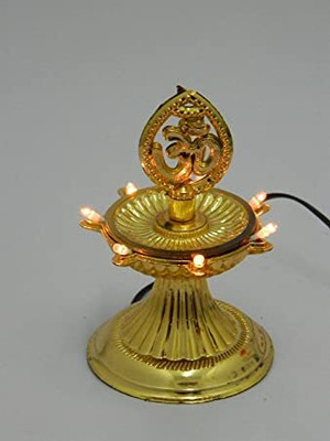 Kadam Gallery 1 Layer Electric 7 LED Diya Plastic Table Diya(Height: 5.5 inch)