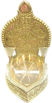 DiyamartOnline DiyamartOnline Brass Astalakshmi Vilakku Brass Table Diya(Height: 6.7 inch)