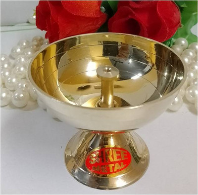 shreemetal PYALI DEEP Diya Table Deepak Brass Table Diya Brass Table Diya(Height: 3 inch)