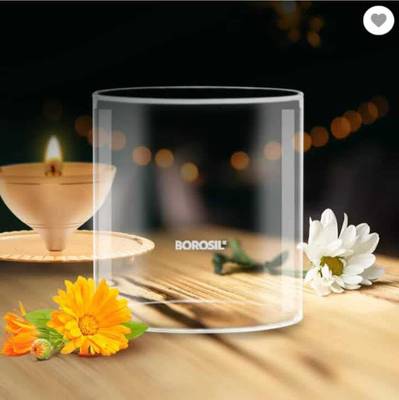 BOROSIL Akhand Diya Medium Glass Chimney Only For Akhand Diya- Glass Table Diya
