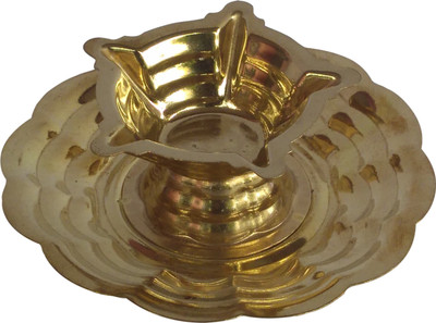 w3rocks Brass Table Diya(Height: 1 inch)