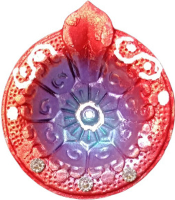 icrafto Clay Diya 02 Earthenware (Pack of 4) Table Diya Set(Height: 2 inch)