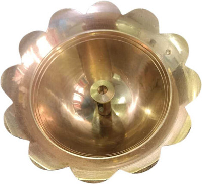 DiyamartOnline DiyamartOnline Brass Akhand Vilakku Brass (Pack of 2) Table Diya(Height: 2.8 inch)