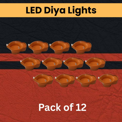 SACRO Plastic (Pack of 12) Table Diya Set(Height: 2 inch)