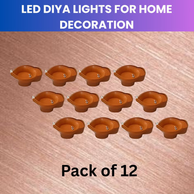 Guggu Plastic (Pack of 12) Table Diya Set(Height: 2 inch)