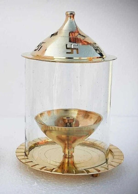 ROYALTRADERS Brass Table Diya Brass Table Diya(Height: 4.5 inch)