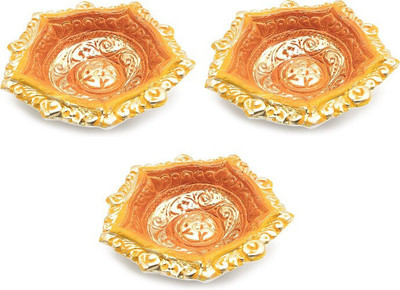 BS NATURAL Pottery (Pack of 3) Table Diya Set(Height: 2 inch)