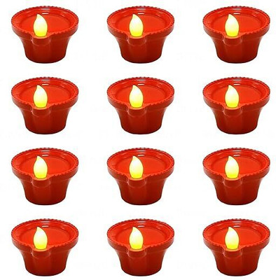 Radha Plastic (Pack of 12) Table Diya Set(Height: 2 inch)