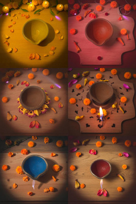 PKG Traditional Mitti Diya | Handmade Clay Oil Lamp for Diwali, Pooja & Home Decor Terracotta (Pack of 6) Table Diya Set(Height: 1.5 inch)