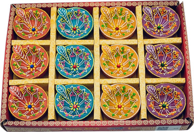 sonkar Terracotta (Pack of 12) Table Diya(Height: 3 inch)