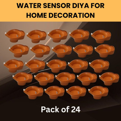 Guggu Plastic (Pack of 24) Table Diya Set(Height: 2 inch)