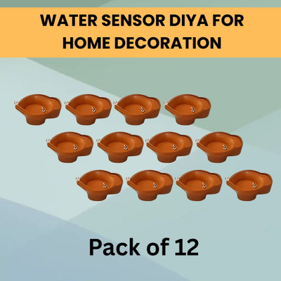 SACRO Plastic (Pack of 12) Table Diya Set(Height: 2 inch)