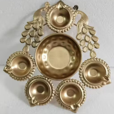 Its For Bae Brass Table Diya Set(Height: 8 inch)
