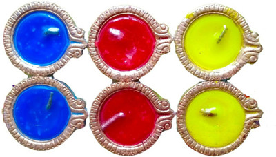 All Of All DIWALI DIYA SET Earthenware (Pack of 6) Table Diya(Height: 4.8 inch)