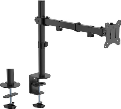 SYGA 360° Rotation 75x75-100x100 - Single Single Monitor Stand Dual Arm Desk Mount 360° Rotation 75x75-100x100 - Single Monitor Stand(Black)