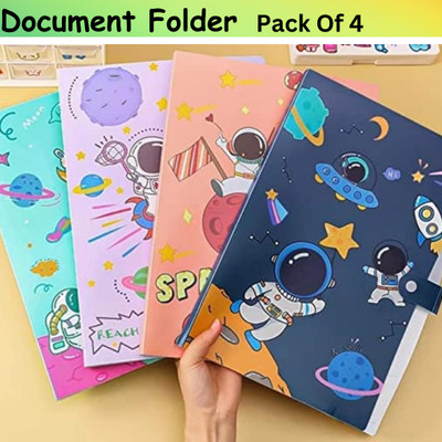brexelant Office Documents File, Expandable Folders for Documents Document Tubes(Multicolor, 4 Tubes)