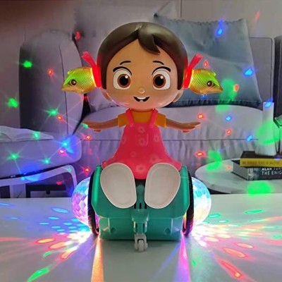 Goyal's 360° Rotating Musical Dancing Girl Doll Toy with Multi Color Flashing Lights(Multicolor)