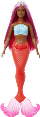 BARBIE Mermaid Doll 2 with Colorful Hair, Tails and Headband Accessories(Multicolor)