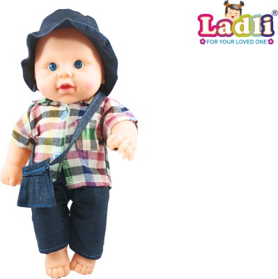 Ladli Cute Little Soft Feel Smiling baby Real PVC Doll Doll for Kids Movable Arms(Multicolor)