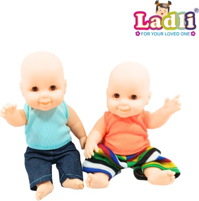 Ladli Natural Looking Baby Toy for Kids small doll for Naughty boys baby pack of 2(Multicolor)