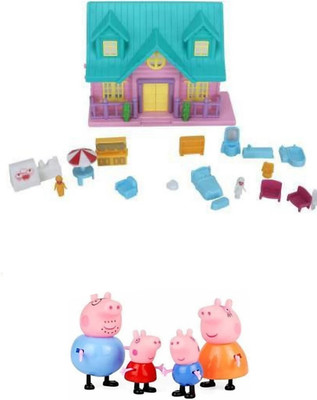 RIGHT SEARCH Mini Dream Peppa pig doll house Play For Kids(Multicolor)