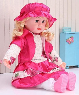 Anushka Toys Musical Rhyming Babydoll, Laughing and Talking Poem Doll(Multicolor)