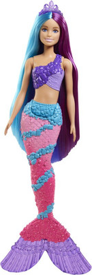 BARBIE Long Hair Fantasy Mermaid Doll(Multicolor)