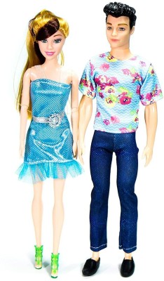 toyeez Cute Boy and Girl Couple Doll Set(Multicolor)