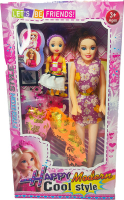 Khelna Bati Beautiful Barbie Doll Set Cute & Cool for Kids with Accessories(Multicolor)