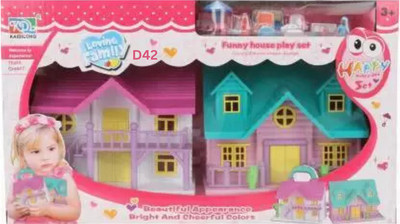 Mahi Zone Dream Funny House Play Set Doll House Set for Boys and Girls_M16(Multicolor)