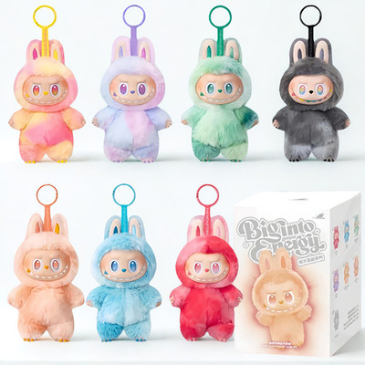 PlushVibe Labubu Doll Cute Collectible Plush Toy(Red, Grey, Pink, Green, Blue, Multicolor)