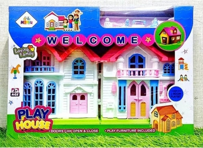 FUN n STYLE Colorful Dollhouse Play Set – Pretend Play House with Furniture for Kids 3+ Yrs(Multicolor)