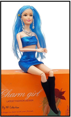 NV COLLECTION Beautiful Charm Doll Set with Accessories and Foldable Hands & Legs(Multicolor)
