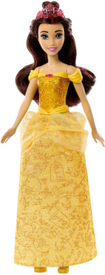 DISNEY PRINCESS Belle Posable Fashion Doll with Sparkling Clothing(Multicolor)