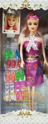 Sheetla Sparkle Girl Fashionable Doll With Accessories(Multicolor)